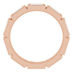 14K Rose 1 3/8 CTW Natural Diamond Eternity Band Size 7