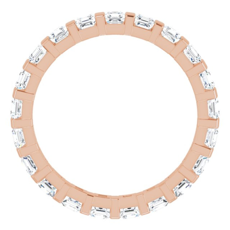 14K Rose 1 1/5 CTW Natural Diamond Eternity Band Size 7