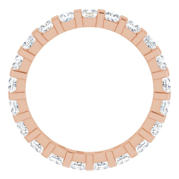 14K Rose 1 1/5 CTW Natural Diamond Eternity Band Size 7