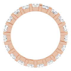 14K Rose 1 1/2 CTW Natural Diamond Eternity Band Size 7