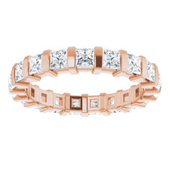 14K Rose 1 1/2 CTW Natural Diamond Eternity Band Size 7