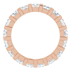 14K Rose 1 7/8 CTW Natural Diamond Eternity Band Size 7