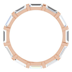 14K Rose 1 5/8 CTW Natural Diamond Eternity Band Size 7