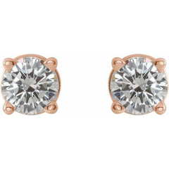 14K Rose 1 1/2 CTW Natural Diamond Earrings