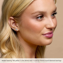 14K Yellow Gold 1/3 CTW Natural Diamond Cocktail-Style Earrings