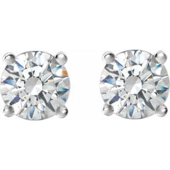 14K White Gold 1/2 CTW Natural Diamond Cocktail-Style Earrings