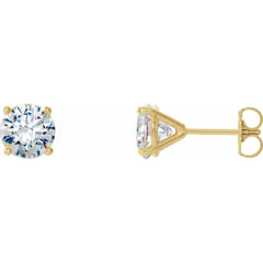 14K Yellow Gold 1 1/2 CTW Natural Diamond Cocktail-Style Earrings