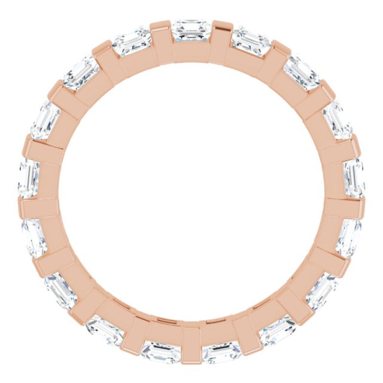 14K Rose 1 3/4 CTW Natural Diamond Eternity Band Size 5