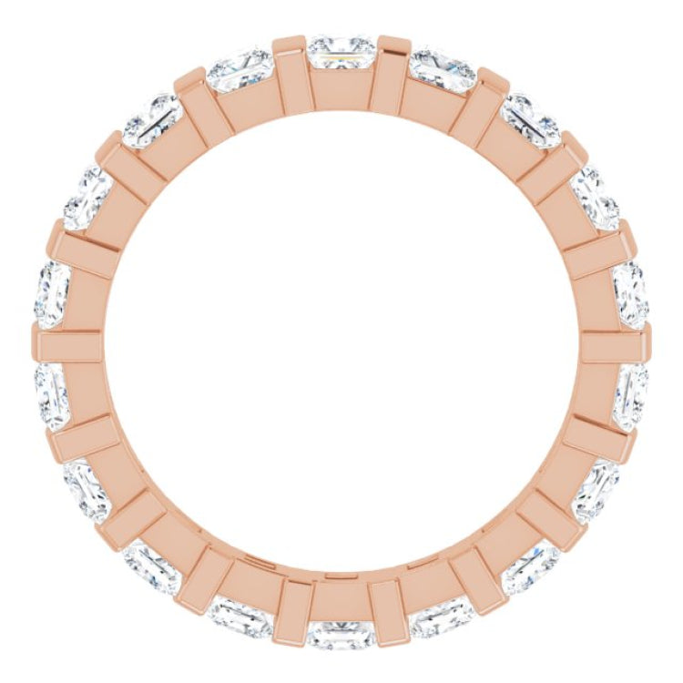 14K Rose 1 5/8 CTW Natural Diamond Eternity Band Size 5
