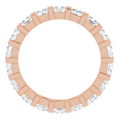 14K Rose 1 5/8 CTW Natural Diamond Eternity Band Size 5
