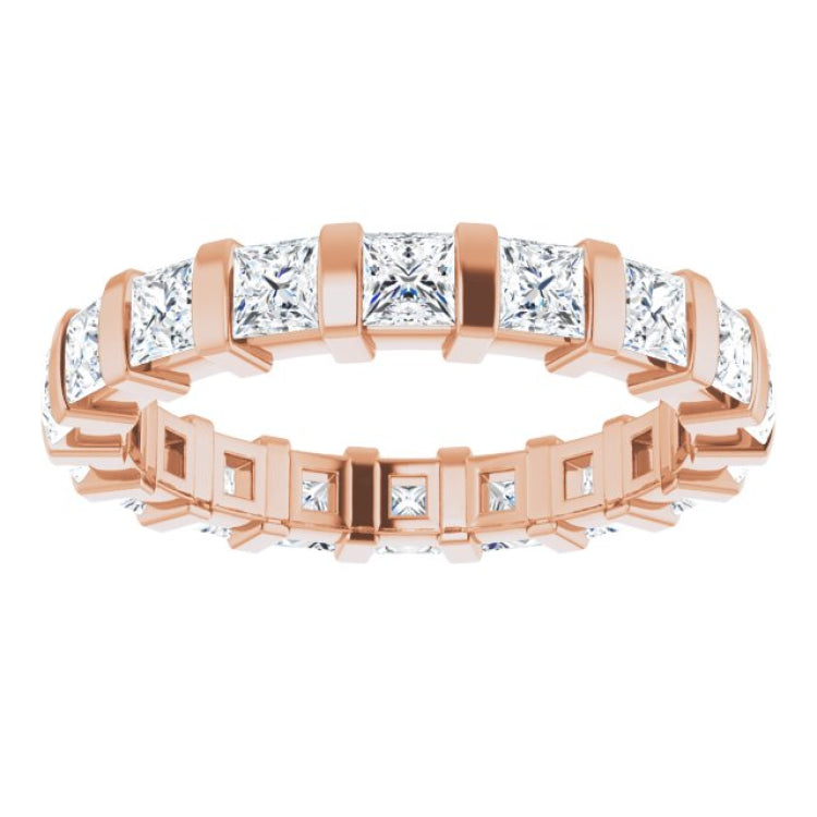 14K Rose 1 5/8 CTW Natural Diamond Eternity Band Size 5