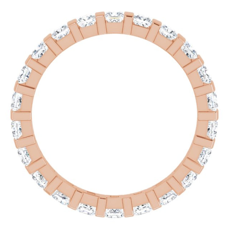 14K Rose 1 1/8 CTW Natural Diamond Eternity Band Size 5
