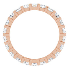 14K Rose 1 1/8 CTW Natural Diamond Eternity Band Size 5