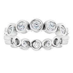 Platinum 7/8 CTW Natural Diamond Eternity Band Size 5