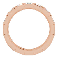 14K Rose 1 1/8 CTW Natural Diamond Eternity Band Size 5