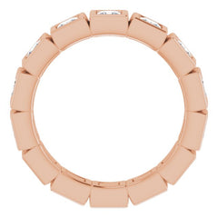 14K Rose 1 1/3 CTW Natural Diamond Eternity Band Size 5