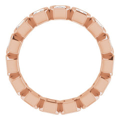 14K Rose 1 3/8 CTW Natural Diamond Eternity Band Size 5