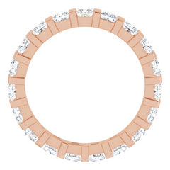14K Rose 1 3/4 CTW Natural Diamond Eternity Band Size 6