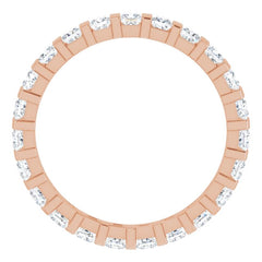 14K Rose 1 1/6 CTW Natural Diamond Eternity Band Size 6