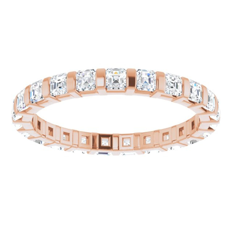 14K Rose 1 1/6 CTW Natural Diamond Eternity Band Size 6