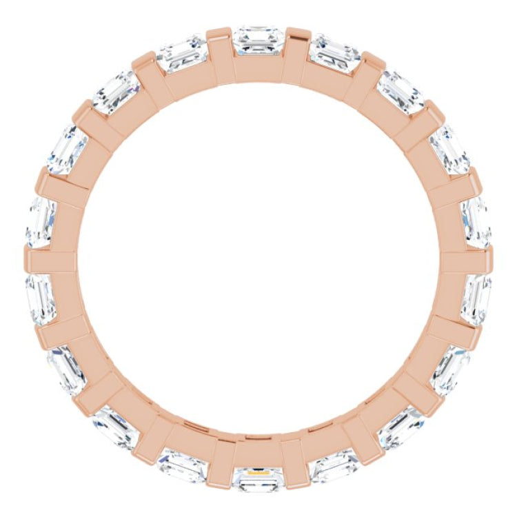 14K Rose 1 3/4 CTW Natural Diamond Eternity Band Size 6