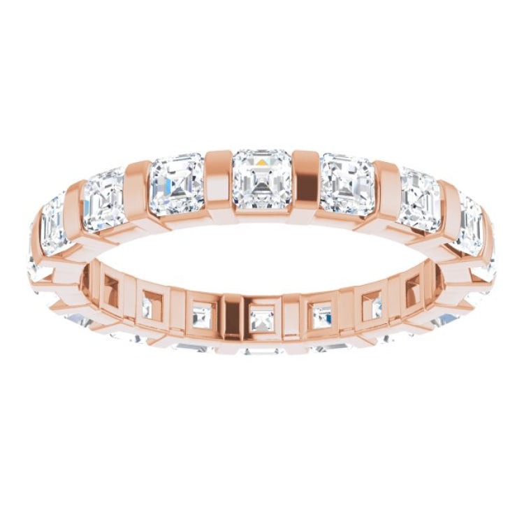 14K Rose 1 3/4 CTW Natural Diamond Eternity Band Size 6