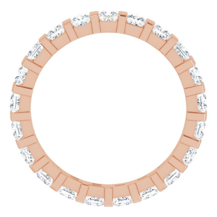 14K Rose 1 1/2 CTW Natural Diamond Eternity Band Size 6