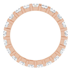 14K Rose 1 1/2 CTW Natural Diamond Eternity Band Size 6