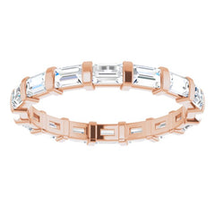 14K Rose 1 1/3 CTW Natural Diamond Eternity Band Size 6