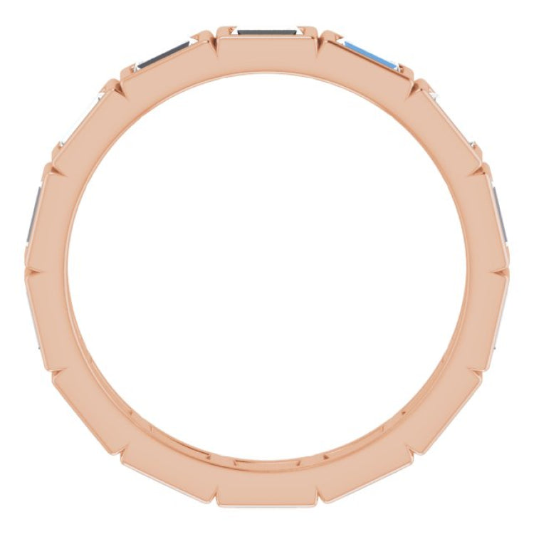 14K Rose 1 1/6 CTW Natural Diamond Eternity Band Size 6