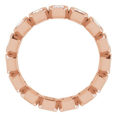 14K Rose 1 3/8 CTW Natural Diamond Eternity Band Size 6