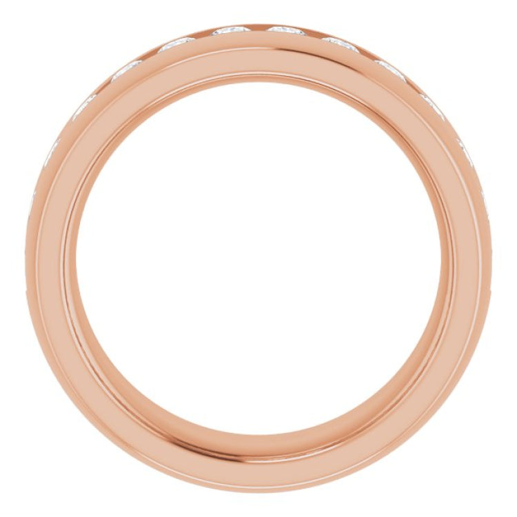 14K Rose 1 3/8 CTW Natural Diamond Band