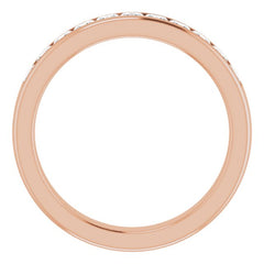 14K Rose 1 1/8 CTW Natural Diamond Band