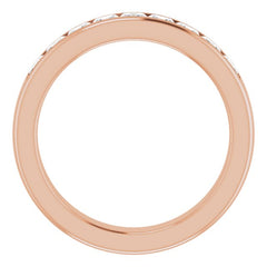 14K Rose 1 3/8 CTW Natural Diamond Band