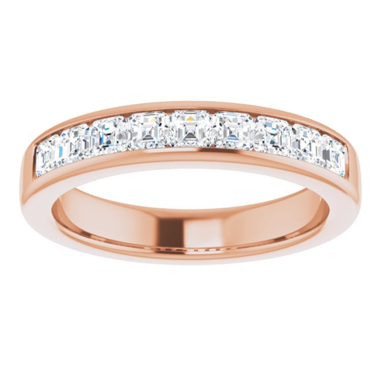14K Rose 1 3/8 CTW Natural Diamond Band