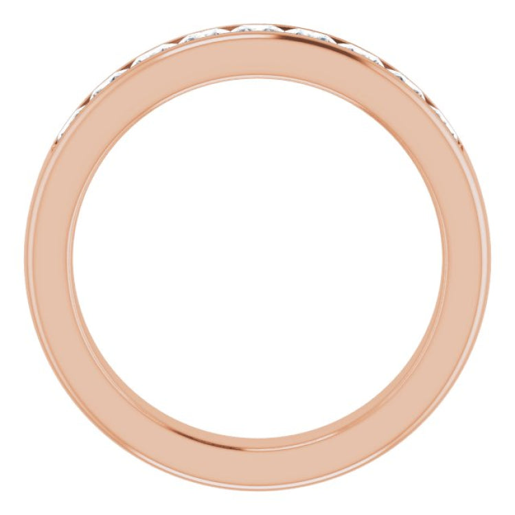 14K Rose 1 3/8 CTW Natural Diamond Band