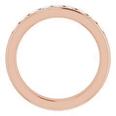 14K Rose 1 3/8 CTW Natural Diamond Band