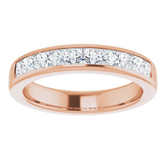 14K Rose 1 3/8 CTW Natural Diamond Band