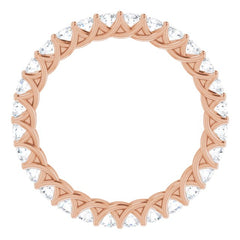 14K Rose 1 3/8 CTW Natural Diamond Eternity Band