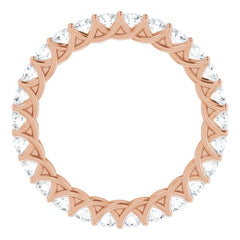 14K Rose 1 1/2 CTW Natural Diamond Eternity Band