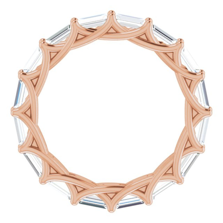 14K Rose 1 5/8 CTW Natural Diamond Eternity Band Size 7