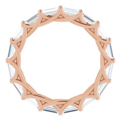 14K Rose 1 5/8 CTW Natural Diamond Eternity Band Size 7