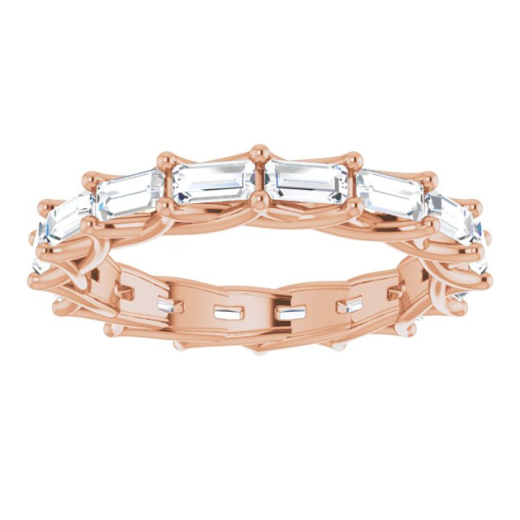 14K Rose 1 5/8 CTW Natural Diamond Eternity Band Size 7