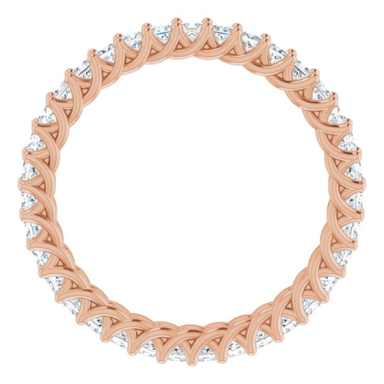 14K Rose 1 1/6 CTW Natural Diamond Eternity Band