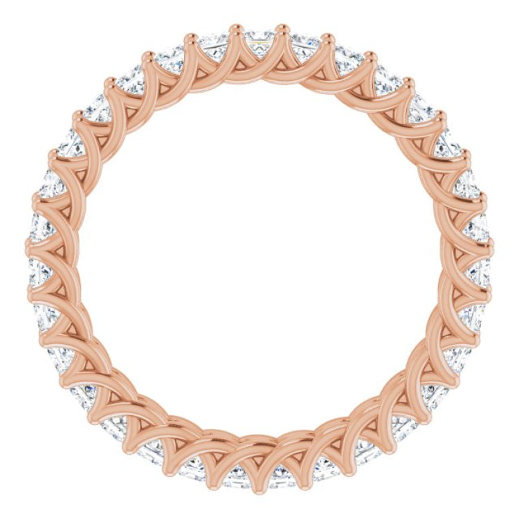 14K Rose 1 1/2 CTW Natural Diamond Eternity Band