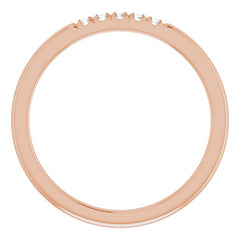 14K Rose .07 CTW Natural Diamond French-Set Anniversary Band