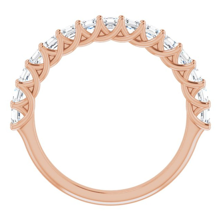 14K Rose 1 1/8 CTW Natural Diamond Anniversary Band