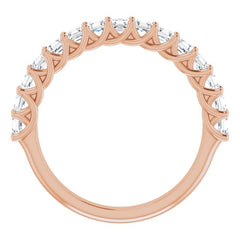 14K Rose 1 1/8 CTW Natural Diamond Anniversary Band