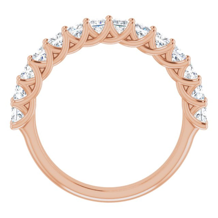 14K Rose 1 1/3 CTW Natural Diamond Anniversary Band