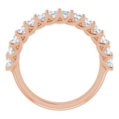 14K Rose 1 1/3 CTW Natural Diamond Anniversary Band